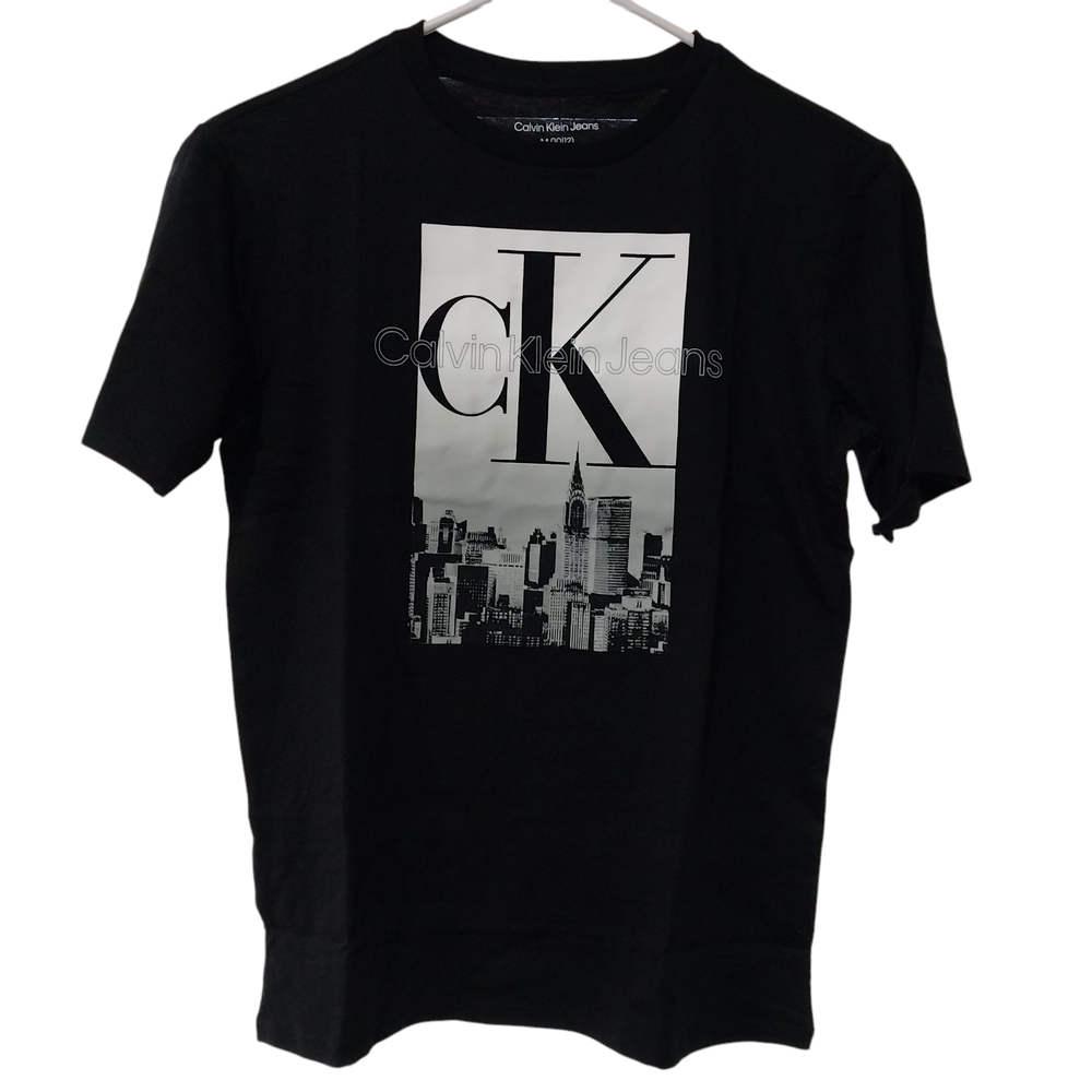 Calvin Klein Black Short Sleeve Tee with Graphic Print